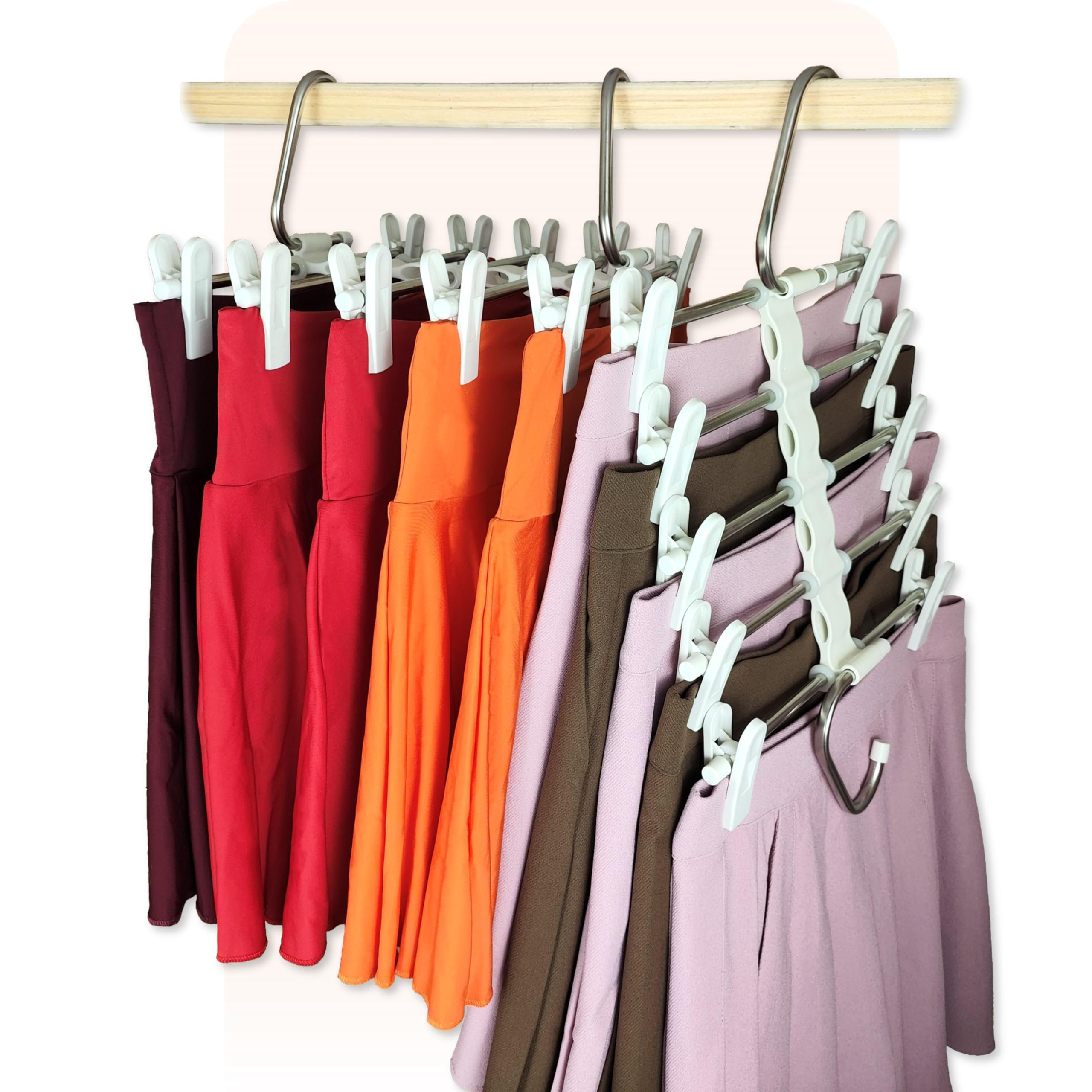 4- Tier top Pants/skirts organized hangers bundle